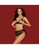 Lingerie Set met Open Cups Heartia - Zwart model voor