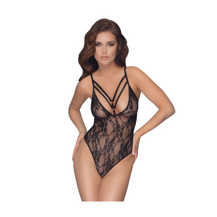 Cottelli Sexy Kanten Body - Zwart