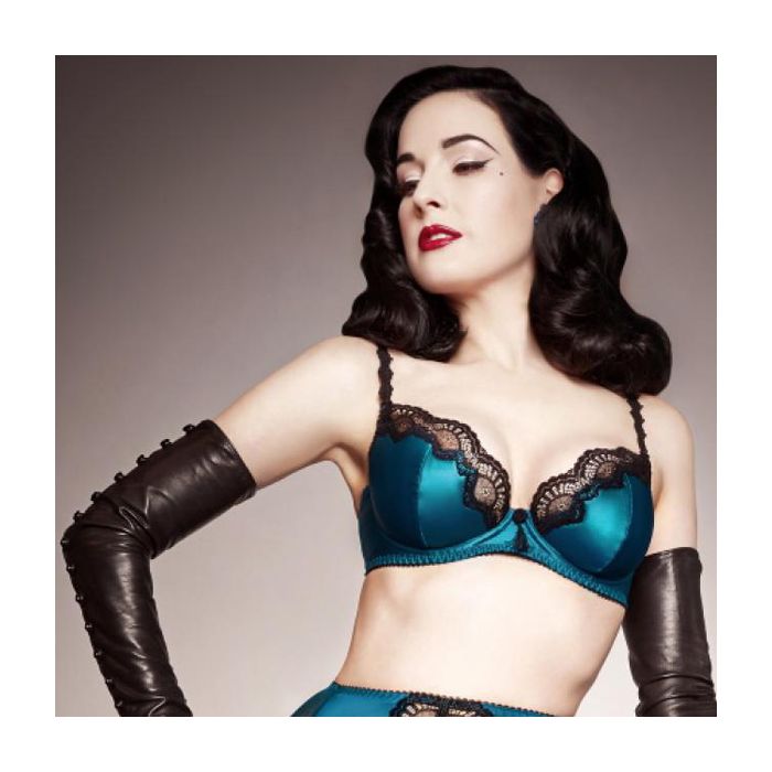 sectie spiritueel Booth Padded BH Star Lift Turquoise Van Dita Von Teese