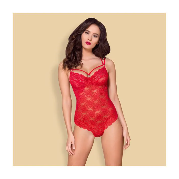 860 Romantische Body - Rood