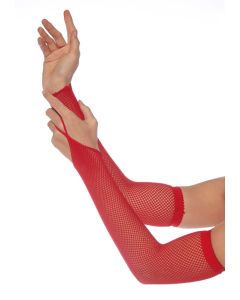 Fishnet Arm Warmers - Rood