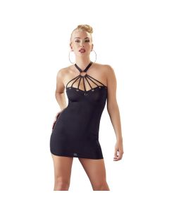Party Halter Mini Jurkje met Straps modelfoto voorkant