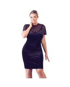 Curves Velvet Dress - Zwart