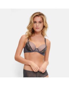 LingaDore Nine Iron Jacquard Voorgevormde BH - Grijs voor