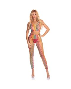 Rainbow 2-Delige Bodystocking voorkant