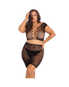 Back Story 2-Delige Bodystocking - Plus Size