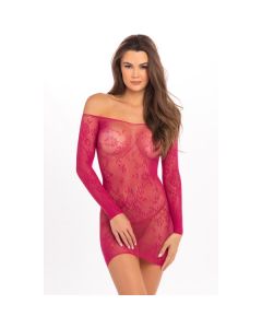 Open Season Off Shoulder Jurkje - Roze