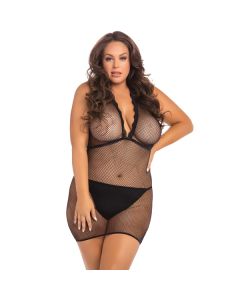 Take Me Bodystocking Mini Jurkje - Plus Size