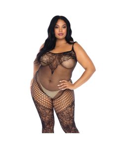 Kant en Net Tank Top Bodystocking