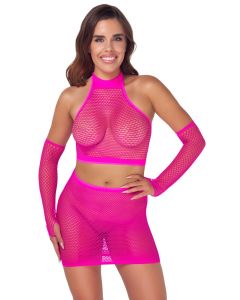 Cottelli Fantasy Super Sexy Visnet Setje - Roze
