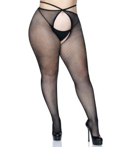 Leg Avenue Kruisloze Panty - Zwart