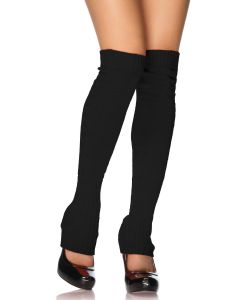 Leg Avenue Gebreide Kniehoge Beenwarmers - Zwart