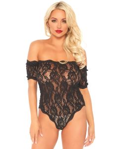 Leg Avenue Kruisloze Teddy - Zwart