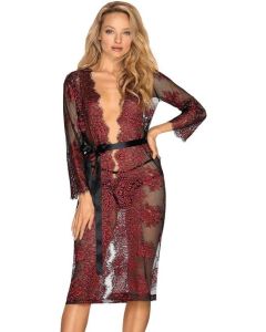 Obsessive Kanten Kimono Redessia - Rood/Zwart