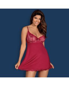 Rosalyne Babydoll & String - Rood