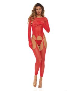 René Rofé Bring It over Bodystocking - Rood