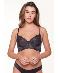 Semi Transparante Bustier - Donkerblauw