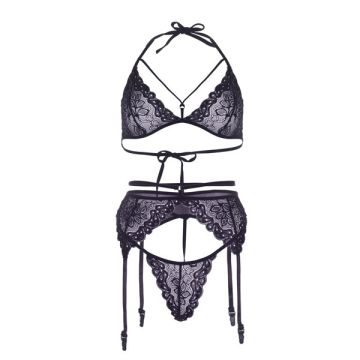 Kanten Jarretel Set met Straps