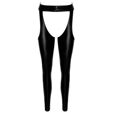 Noir Handmade Wetlook Chaps - Zwart