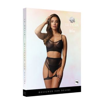 Le Désir Bliss 2-Delige Bodystocking Set - Zwart