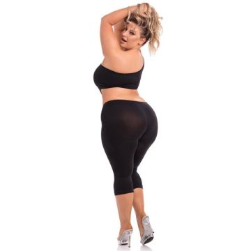 One Shoulder Cropped Catsuit - Zwart