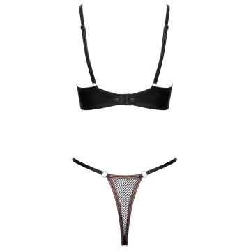 Cottelli Collection Beugelbeha en Kruisloze String Set - Zwart