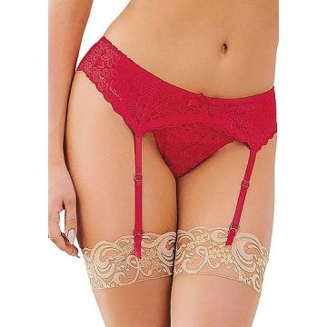 Kanten Jarretelgordel - Rood - One Size