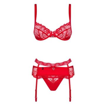 Heartina Jarretel Set - Rood