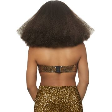 Diva Disco Pruik - Brunette