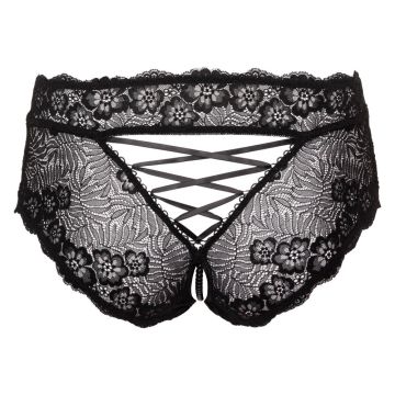 Cottelli Kruisloze Veter Slip - Zwart