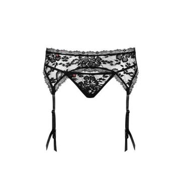 Catia Jarretel Gordel en String - Zwart