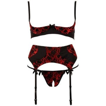 Kwartcup BH Set - Zwart / Rood