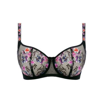 Fantasie Aurelia Bloemen Balconette Bh - Zwart