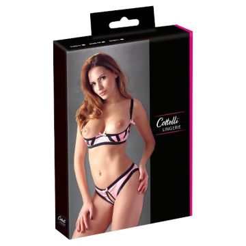 Open Lingerie Set Roze