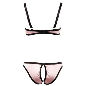 Open Lingerie Set Roze