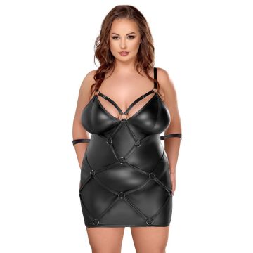 Cottelli Curves Bondage Jurk - Zwart