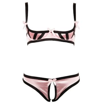 Open Lingerie Set Roze